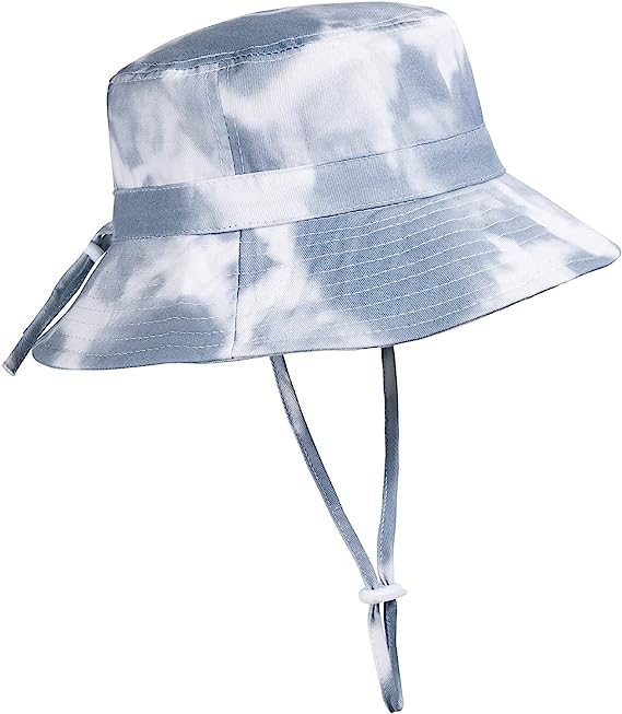 Adjustable Wide Brim Sun Hat - Summer Bucket Hat for Infant Toddler and Kids UPF 50+