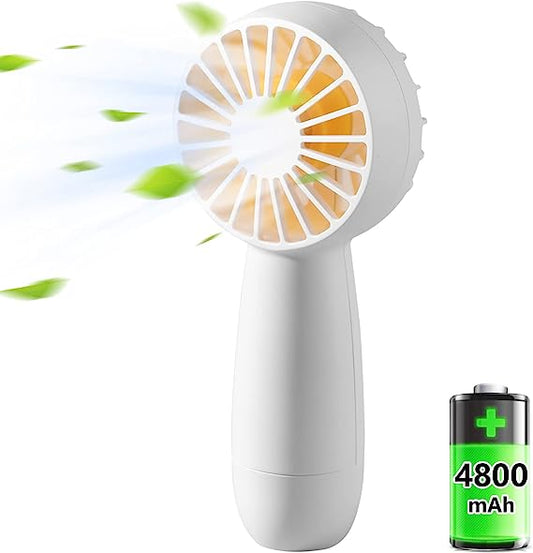 Handheld Fan Mini Portable Fan, 8-25 Hours Personal Hand Held Fan, USB Rechargeable Small Portable Fan, 3 Speeds Battery Operated Pocket Mini Fan, Powerful Makeup Eyelash Fan for Travel Indoor Outdoor