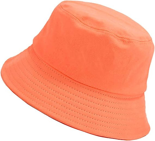 Solid Color Bucket Hat for Women Summer Beach Fishmen Hat for Lady Adult Unisex Cotton Cap…