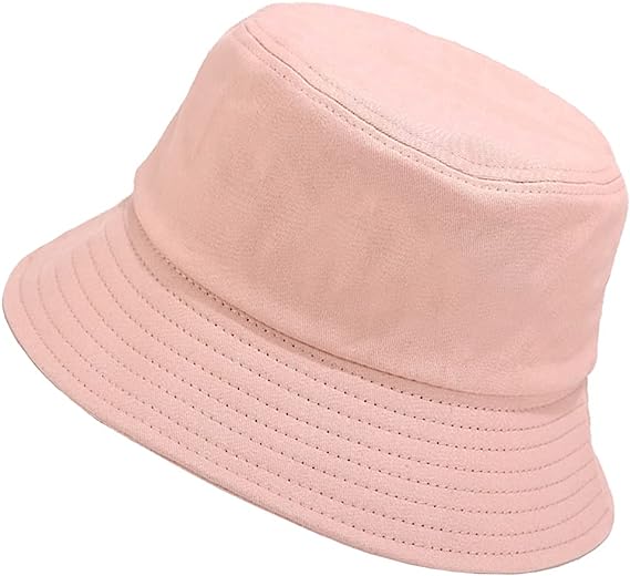 Solid Color Bucket Hat for Women Summer Beach Fishmen Hat for Lady Adult Unisex Cotton Cap…