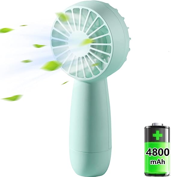 Handheld Fan Mini Portable Fan, 8-25 Hours Personal Hand Held Fan, USB Rechargeable Small Portable Fan, 3 Speeds Battery Operated Pocket Mini Fan, Powerful Makeup Eyelash Fan for Travel Indoor Outdoor