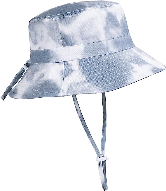 Adjustable Wide Brim Sun Hat - Summer Bucket Hat  for Infant Toddler and Kids UPF 50+