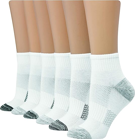 Womens Women's 6-pair Lightweight Breathable Ventilation Ankle Socks