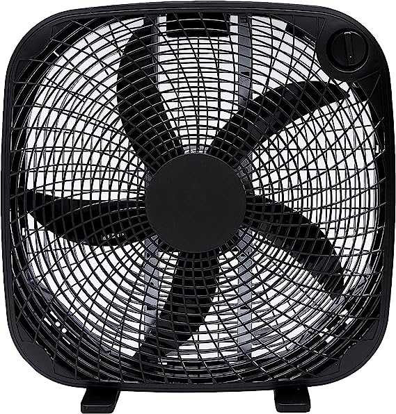 3 Speed Box Fan, 20-Inch, Black